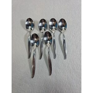 Set of 6 Rogers Bros. 1847 Flair Pattern Silverplated Soup Spoons